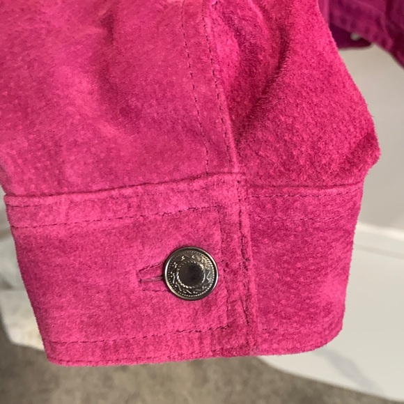 Denim&Co Fuchsia Leather Jacket - Picture 6 of 7